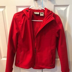 Fur lined double diamond rain jacket